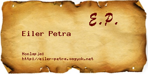Eiler Petra névjegykártya